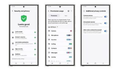 Samsung Galaxy’nin Güvenlik ve Zımnilik Panosu sayesinde ferdî bilgilerin denetimi büsbütün kullanıcının elinde
