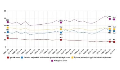 Tüik: Mevsim tesirinden arındırılmış işsizlik oranı %8,6 düzeyinde gerçekleşti